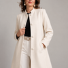Clara™ | Eleganter Damenmantel mit Stehkragen und taillierter Passform