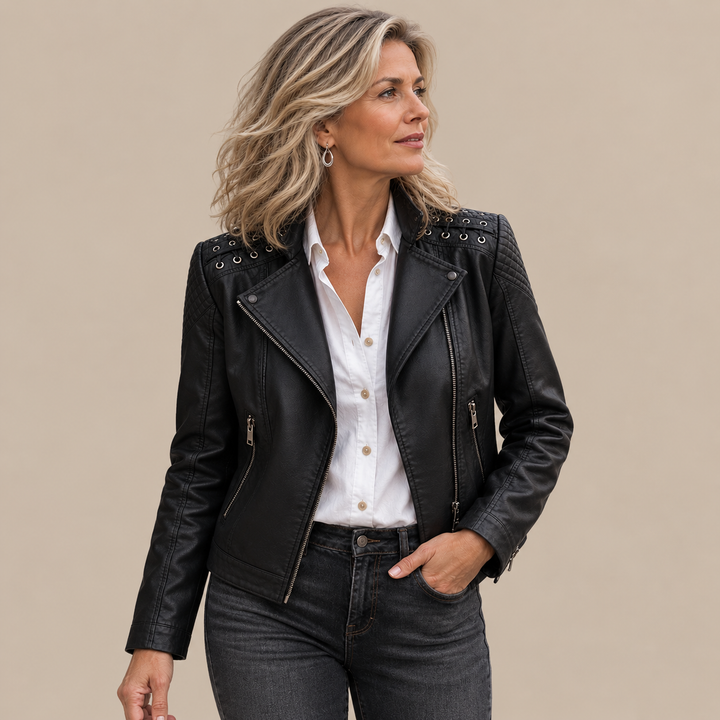 Marguerite™ | Asymmetrische Steppjacke mit Ösen