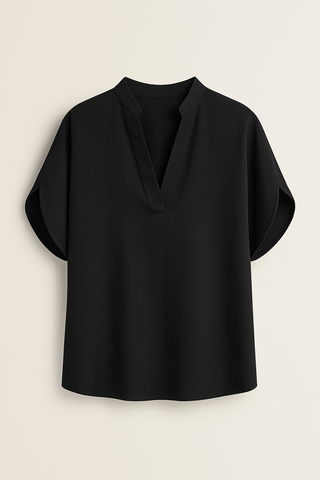 Alba bluse | Elegant V-udskæring og løse ærmer