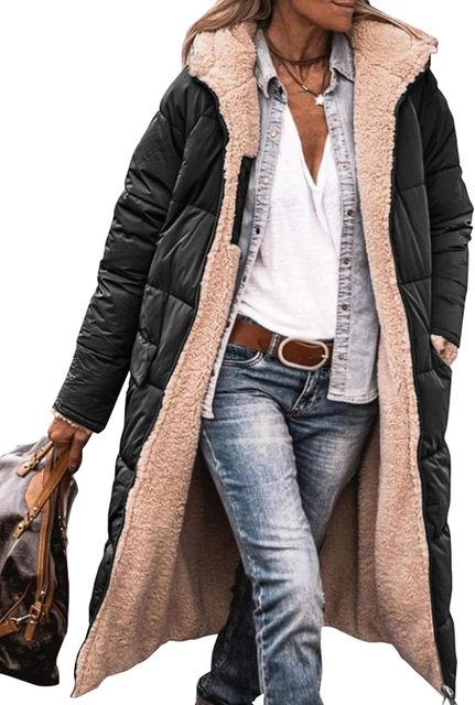Hazel Mantel – Kuscheliger Fleece-Mantel mit Kapuze
