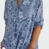 Johanne | Blå blomsterbluse