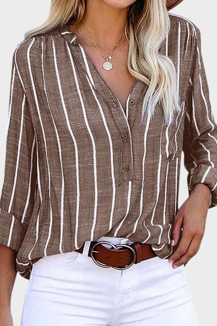 Luna | Stribet bluse