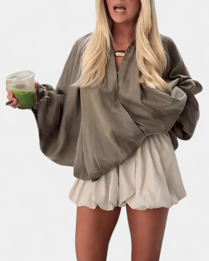 Thilde | Puffjakke olivengrøn